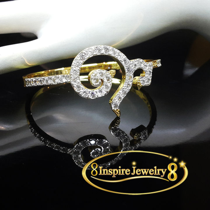 inspire-jewelry-กำไลฝังเพชรสวิส-งานจิวเวลลี่-แบบร้านเพชร-white-gold-plated-diamond-cloning