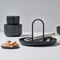 【YF】 Tray Round With Metal Handle for Sundries And Small Objects Desktop Necklace Jewelry Storage