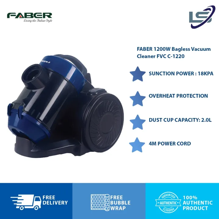 FABER 1200W Bagless Vacuum Cleaner FVC C1220 Suction Power 18kPA