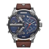 Diesel watch mens leather oversized dial belt quartz mens watch