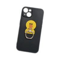 Phone Case For iPhone 14 13 12 Mini 8 7 Plus SE 2020 2022 11 Pro Max 3D Cute Duck Finger Ring Stand Holder Soft TPU Cover