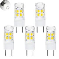 【HOT】 Goodz mall LED G8หลอดไฟ,G8 GY8.6ฐาน Bi-Pin LED,ไม่สามารถหรี่แสงได้ T4 G8ฐาน Bi-Pin ซีนอน JCD ประเภท LED 120V (5-Pack) (G8 3W)