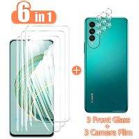 Nana Ko Electron 6in1สำหรับ Huawei Nova 10z กระจกเทมเปอร์บน Nova 10 9 8i 8 SE 5G ฟิล์มป้องกันเยาวชนเคสมือถือป้องกันหน้าจอใส