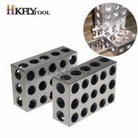 2pcs/set 25-50-75mm Hardened Steel Blocks 0.005 Precision Matched Machinist 123 Milling Tool 23 Holes 1-2-3 block gauge