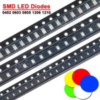 【☑Fast Delivery☑】 xiaopingyyou123 100ชิ้น0402 0603 0805 1206 1210ไดโอด Led Smd สีเหลืองสีแดงสีเขียวอ่อนสีฟ้าสีขาว