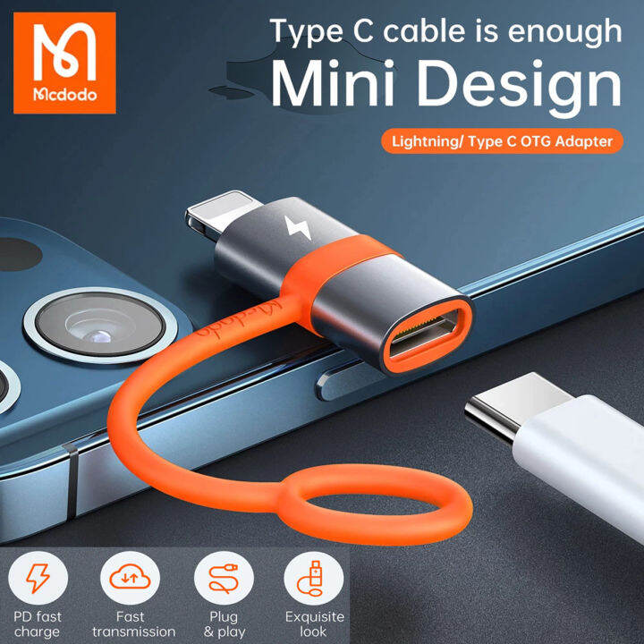 Mcdodo Otg Type C To Lightning Adapter Fast Charging Connector 20w Pd For Iphone Max 3a Charger 0258