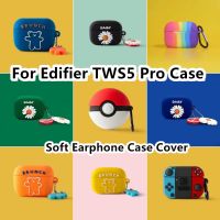 READY STOCK!  For Edifier TWS5 Pro Case Cool Cartoon Pattern for  Edifier TWS5 Pro Casing Soft Earphone Case Cover
