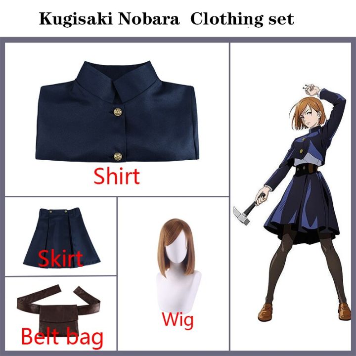 anime-jujutsu-kaisen-kugisaki-nobara-cosplay-costume-wig-hammer-women-suit-outfit-uniform-with-bag-belt