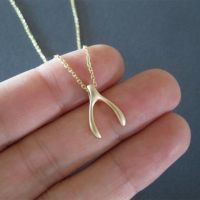 Dainty Best Friend Necklaces Rose Wishbone Necklace Women Lucky Jewelry Stainless Steel Chain Bijoux Friendship Gift 2022