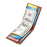 ZZOOI Ultra-thin Mens Wallet Money Clip Pu Leather Card Holder Wallet RFID Slim Money Clips Money Bags Cover 2022 Cartera Hombre