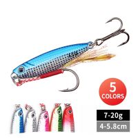 1PCS Long-Range Throwing Metal Jig Spoon Fishing Lure 7-20g Laser Shining Fish Skin Biomimetic Bait Trout Bass Lure Sharp Hook