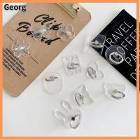 GEORG Universal Ultra Thin หรูหรา ขาตั้งหมุนได้ 360 องศา ที่ใส่แหวนนิ้วมือ ขายึดแบบใส แท่นยึดโทรศัพท์เพชร