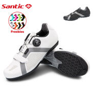 Santic Giày đạp xe không khóa dành cho nam và nữ, phần trên giày thoáng khí