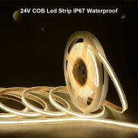 COB LED Strip Light IP67 Waterproof 480 LEDs/m High Density Flexible Tape Ribbon 3000K-6500K RA90 Led Lights DC24V UL Listed LED Strip Lighting