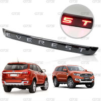 iBarod คิ้วฝากระโปรงท้าย แบบมีไฟ ไฟหรี่ขาว ไฟเบรคและไฟเลี้ยวแดง สีดำเงา Ford Everest SUV 4x2 4x4 2.2 3.2 ปี 2016-2020