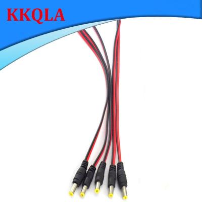 QKKQLA 2.1x5.5mm DC Male Plug 12V DC Power Pigtail Extension Cable Jack For LED Strip Light Driver CCTV Camera Connector