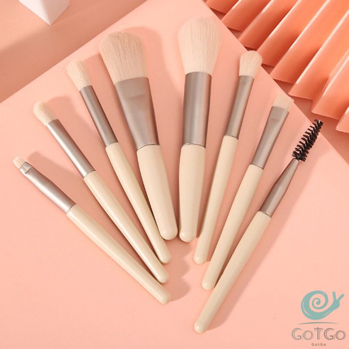 gotgo-ชุดแปรงแต่งหน้า-8-ชิ้น-แปรงคิ้ว-แปรงปัดแก้ม-makeup-brush-set