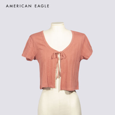 American Eagle Matchback Tie Front T-Shirt เสื้อยืด ผู้หญิง (EWTS 037-8204-200)