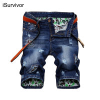 Jeans Shorts Men Cotton Jean Ripped Summer Capri Mens Cowboys Biker Distressed Hip Hop Streetwear Denim Short Jean For Man