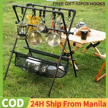Camping Hanging Rack Portable Camping Stand Outdoor Tools