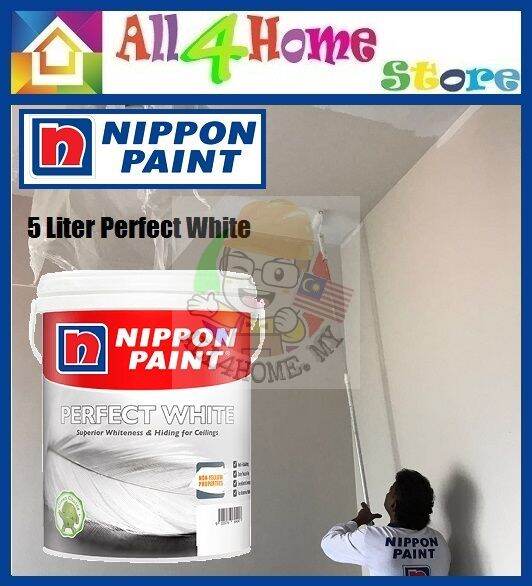 5L Nippon Paint Perfect White ( For Interior Wall & Ceiling) 5L Perfect