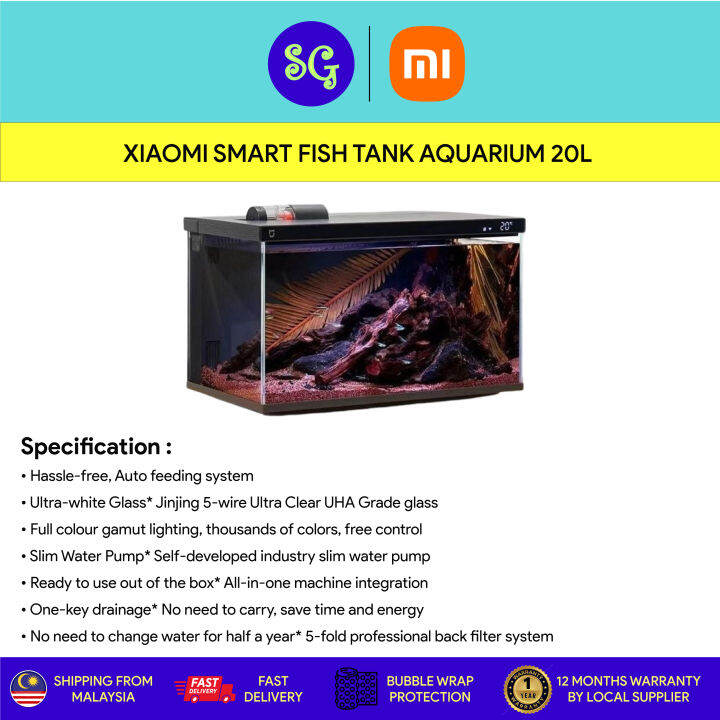 Xiaomi Smart Intelligent Fish Tank Aquarium 20L [APP Control I Remote