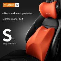 Breathable Car Headrest Neck Pillow Memory Foam Back Support Cushion Car Seat Protection Lumbar Pillow Car Office Home Waist Pad Seat Cushions