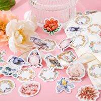 46 Pcs Kawaii Bird Wreath Paper Stickers Self Adhesive Craft Sticker Envelope Bag Seal For Diary Planner Decor Scrapbooking Diy Stickers Labels