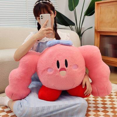 Cute Muscle Kirby Plush Dolls Gift For Girls Kids Home Decor Throw Pillow Stuffed Toys For Kids Sofa Cushion