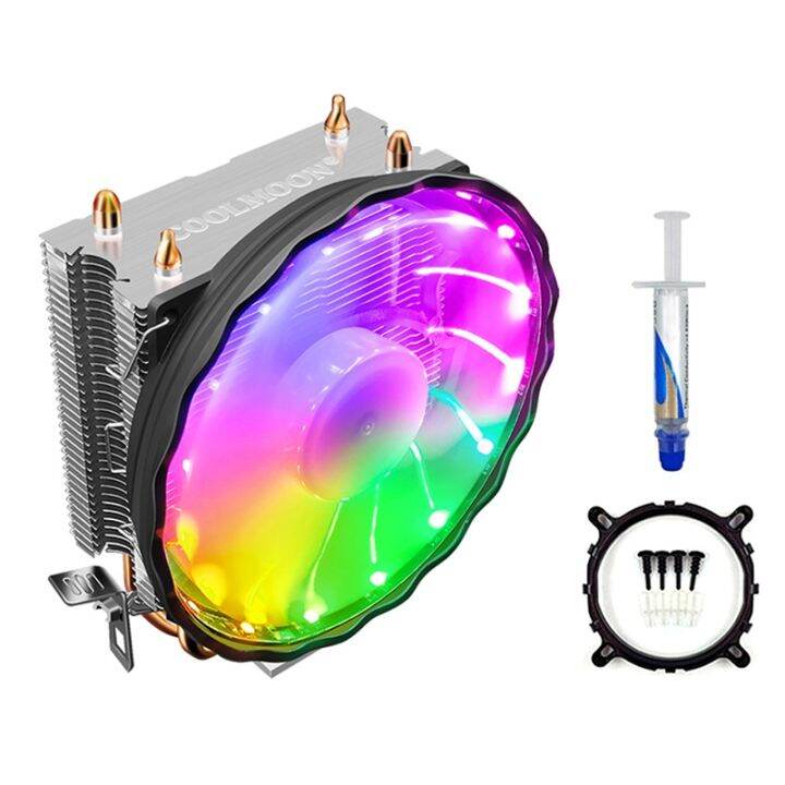 for-coolmoon-12cm-cpu-cooler-cpu-radiator-fan-desktop-computer-host-dual-copper-tube-vertical-fan-4pin-silent-heat-pipe