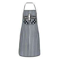 Lvory Black Stripe Devant Chaud Apron for Men Women Textured Woven Pattern Adult Kitchen Chef Bib Tablier Cuisine Cooking Baking