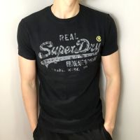 2023 NewSuperdry Super Dry Men S Classic Letter โลโก้การพิมพ์เสื้อยืดแขนสั้นคอกลม