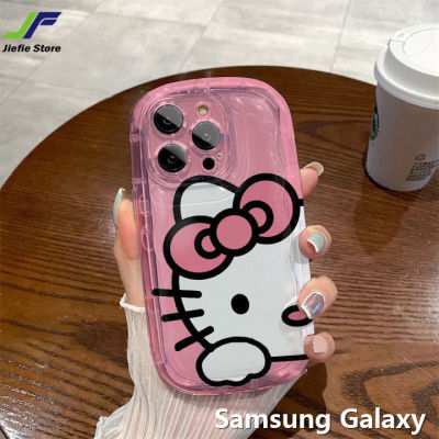 เคสโทรศัพท์วางสบู่ลาย Hello Kitty สำหรับ Samsung Galaxy A12 / A22 / A32 / A52 / A72 / A13 / A23 / A14 / A34/A54กรอบรองรับการกระแทกใส TPU นิ่มป้องกันการตกและกันกระแทก