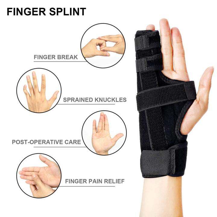 Adjustable Broken Fractured Finger Splint Support Brace Hand Wrap