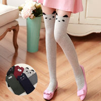 Autumn and winter cartoon panda stereo ear knee socks cotton female socks jacquard Knee High Socks