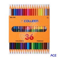 Colleen ดินสอสีไม้คอลลีน 2 หัว 18 แท่ง 36 สี รุ่น 785 (ด้ามกลม)