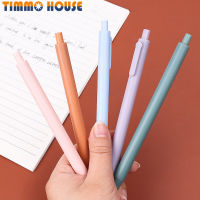 [Timmo House]1 Pcs Black Ink 0.5Mm Fine Point Simple Macaron Color Manual Gel Pens For Writing Student Stationery School Supplies ซื้อทันทีเพิ่มลงในรถเข็น