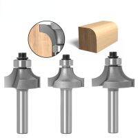 3pc 8mm Shank Round-Over Router Bits สําหรับไม้เครื่องมืองานไม้ 2 ขลุ่ย Endmill พร้อมแบริ่งมิลลิ่งคัตเตอร์มุมรอบบิต