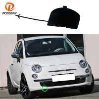 For FIAT 500 500C 312 2007-2015 Car Front Bumper Grille Towing Eye Cover Cap Black Primed Hook Auto Replacement Parts 4