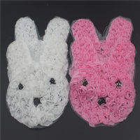 pcs Large Easter Shabby Chiffon Rosette Bunny Applique For Newborn Baby Girls Roomper Jumpsuit Dress Sewing Accessories