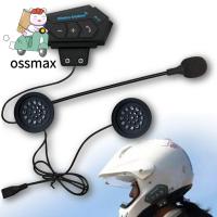 OSSMAX ชุดหูฟังสเตอริโอหมวกกันน็อคแบบมีบลูทูธมอเตอร์ไซค์,ชุดโทรแฮนด์ฟรีกันน้ำป้องกันสัญญาณรบกวนลำโพงเครื่องเล่นเพลง V5.0 + CSR ขี่จักรยาน