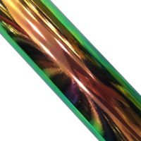 50CM*300400500600800CM High Glossy Holographic Rainbow Neo GREEN PRUPLE Chrome Car Vinyl Wrap Bubble Free Sticker Film