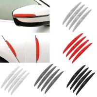 【CW】4x Door Edge Anti-collision Protector Bar Stickers Silicone Car Side Protection Rear View Mirror Cover Protective Strip