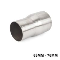 63MM TO 76MM Exhaust 2 Step Reducer Adapter Connector Tube Stainless Steel Pipe Cone