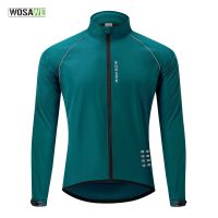 WOSAWE Reflective Mens Cycling Jackets Windproof Riding Bicycle Clothing Windbreaker Outdoor Sports Running MTB Bike Mesh Vest