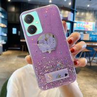 KOSLAM เพลงแมวการ์ตูนเงางามเคสโทรศัพท์กันกระแทกสำหรับ VIVO Y27 4G 5G Y36 4G 5G Y02A Y02 Y35 Y22 Y16 Y02S Y77 Y75 Y76 Y21T Y21 Y15A Y15S Y51A Y51 Y72 Y20S Y12A Y20i Y50 Y30ปลอกโทรศัพท์มือถือ TPU นิ่มดีไซน์ใหม่ในสต็อก