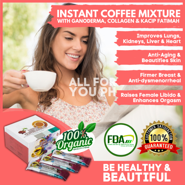 Authentic Herbal Instant Coffee with Ganoderma, Collagen and Kacip