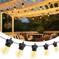 LED Outdoor Fairy Lights 2200K Warm White Garland Light With Shatterproof LED Bulb IP45 Retro Street Lights For House Decorati D Power Points  Switche