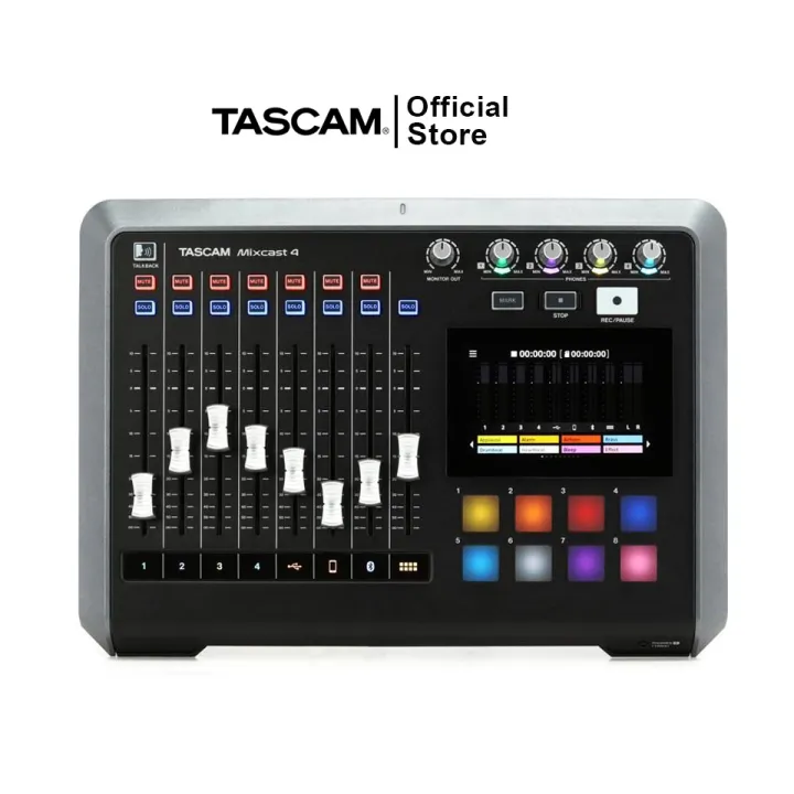 Tascam mixcast 4 Podcast Mixer, Recorder, and USB Audio Interface (ProPlugin)