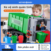 Đồ chơi trẻ em mô hình xe chở rác tỉ lệ 1 38 có đèn pha sắt âm thanh, đồ